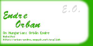 endre orban business card